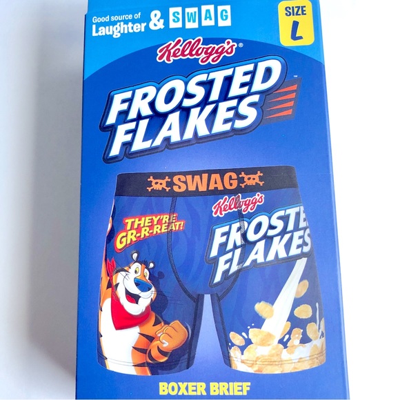 NEW Kellogg's Frosted Flakes "They're GR-R-Reat!" Boxer Brief Blue LARGE Men’s - Picture 6 of 12